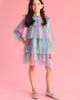 Le Mabelle Le Mabelle Chloe Girls’ Star Print Tiered Dress & Silver Star Crown Set - 5
