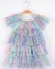 Le Mabelle Le Mabelle Estella Girls’ Star Print Layered Tulle Dress & Crown Set - 1