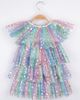 Le Mabelle Le Mabelle Estella Girls’ Star Print Layered Tulle Dress & Crown Set - 2