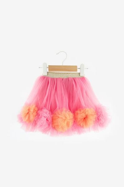 Le Mabelle Le Mabelle Hilda Pompom Detailed Girl's Skirt