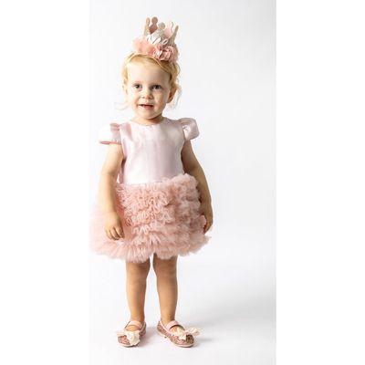 Le Mabelle Le Mabelle Lina Baby Girls’ First Birthday Princess Tutu Dress & Queen Crown Set