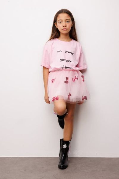 Le Mabelle Le Mabelle Pauline Girls’ Bow Sequin Skirt