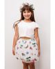 Le Mabelle Le Mabelle Pauline Girls’ Rainbow & Cherry Sequin Skirt - 1