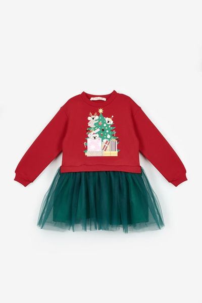 Le Mabelle Le Mabelle Renata Girls’ Koala Print New Year’s Dress