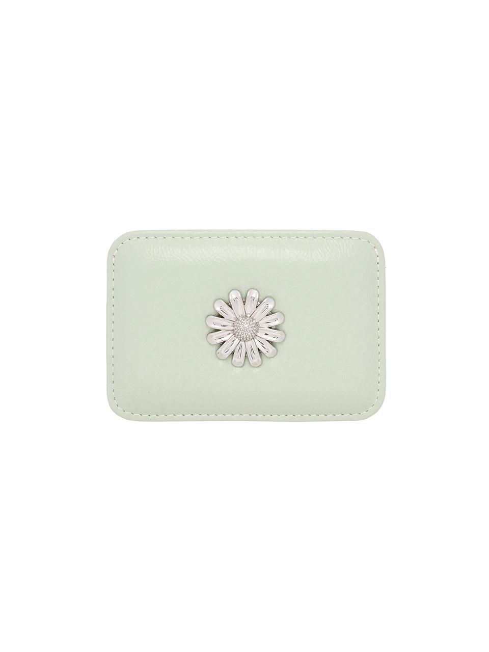 Le masque Daisy slim Mini transportation card wallet GREEN