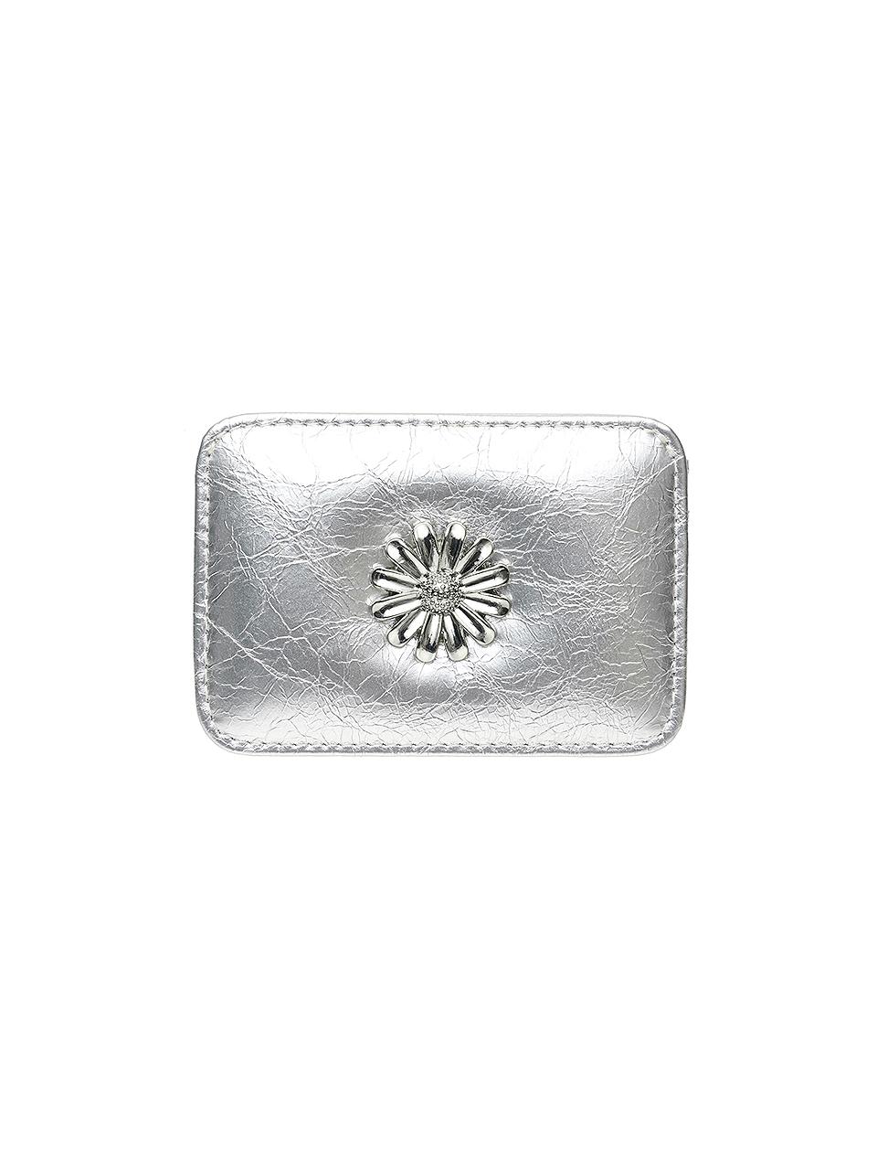Le masque Daisy slim Mini transportation card wallet Silver
