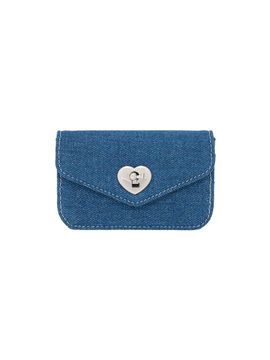 Le masque Heart Lock Compact Business Card Wallet Denim