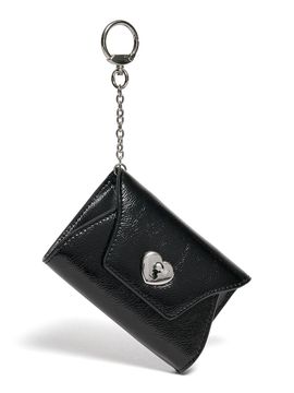 Le masque Heart lock key ring multi pouch card wallet black