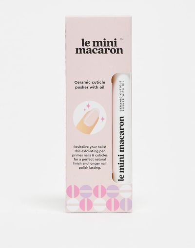 Le Mini Macaron Le Mini Macaron Ceramic Cuticle Pusher with Oil-No color