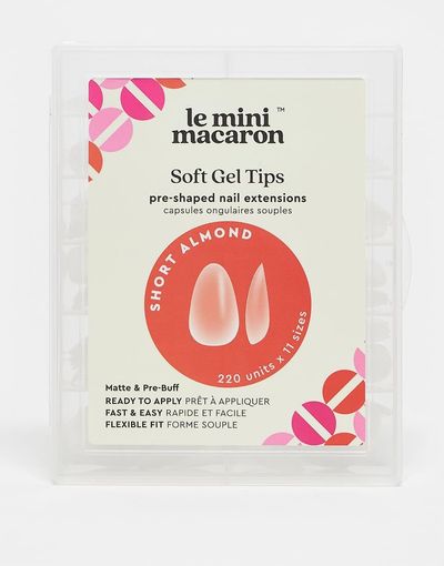 Le Mini Macaron Le Mini Macaron Gel Nail Tip Short Almond-No color