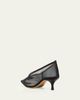 Le Monde Beryl 40mm Babouche Mesh Kitten-Heel Pumps - 2
