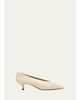 Le Monde Beryl 50mm Babouche Leather Kitten-Heel Pumps - 1
