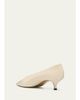 Le Monde Beryl 50mm Babouche Leather Kitten-Heel Pumps - 4