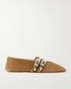 LE MONDE BERYL Claudia buckle-detail suede ballet flats - 1