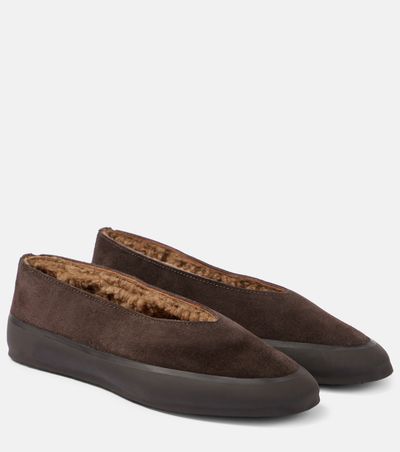Le Monde Beryl Le Monde Béryl Apres Ski shearling-lined suede ballet flats