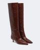 Le Monde Beryl Le Monde Béryl Babouche croc-effect leather knee-high boots - 1