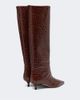 Le Monde Beryl Le Monde Béryl Babouche croc-effect leather knee-high boots - 4