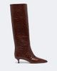 Le Monde Beryl Le Monde Béryl Babouche croc-effect leather knee-high boots - 6