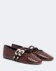 Le Monde Beryl Le Monde Béryl Claudia croc-effect leather ballet flats - 1