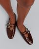 Le Monde Beryl Le Monde Béryl Claudia croc-effect leather ballet flats - 3