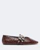 Le Monde Beryl Le Monde Béryl Claudia croc-effect leather ballet flats - 5