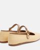 Le Monde Beryl Le Monde Béryl Leather-trimmed raffia Mary Jane flats - 2