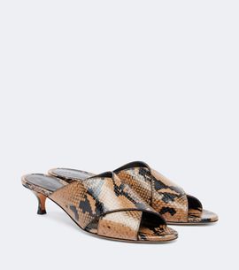 Le Monde Beryl Le Monde Béryl Luca snake-effect leather mules