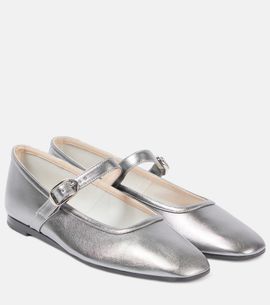 Le Monde Beryl Le Monde Béryl Metallic leather Mary Jane flats