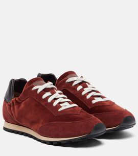 Le Monde Beryl Le Monde Béryl Slim Runner suede-trimmed sneakers