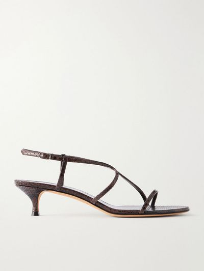 LE MONDE BERYL Rio 35 snake-effect leather sandals