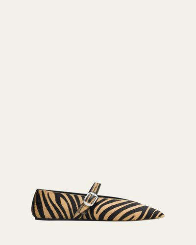 Le Monde Beryl Stella Zebra Calf Hair Ballerina Flats