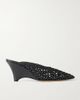 LE MONDE BERYL Victoria 70 woven leather mules - 1