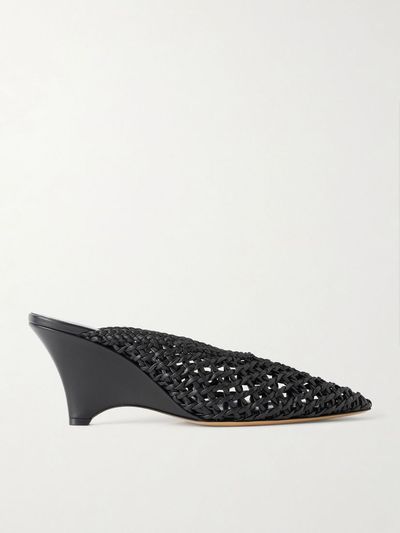 LE MONDE BERYL Victoria 70 woven leather mules