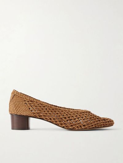 LE MONDE BERYL Woven 40 suede pumps