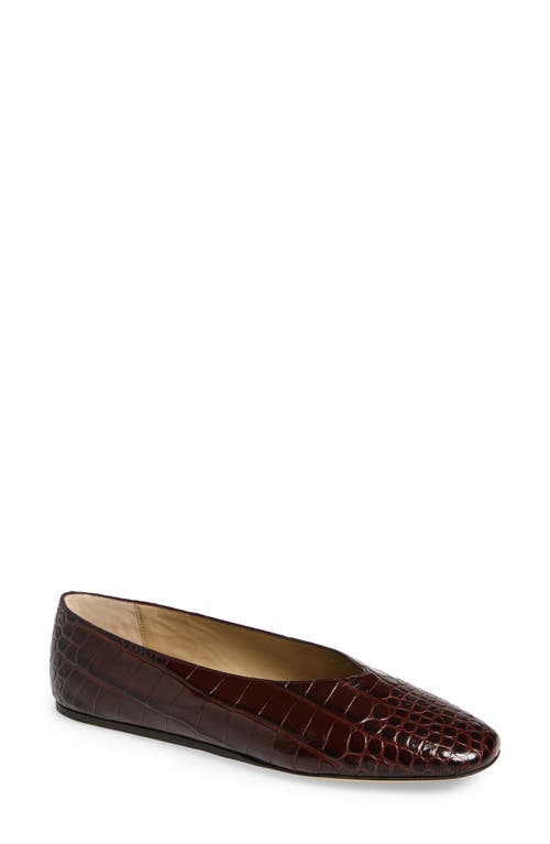 Le Monde Béryl Le Monde Béryl Regency Croc Embossed Flat