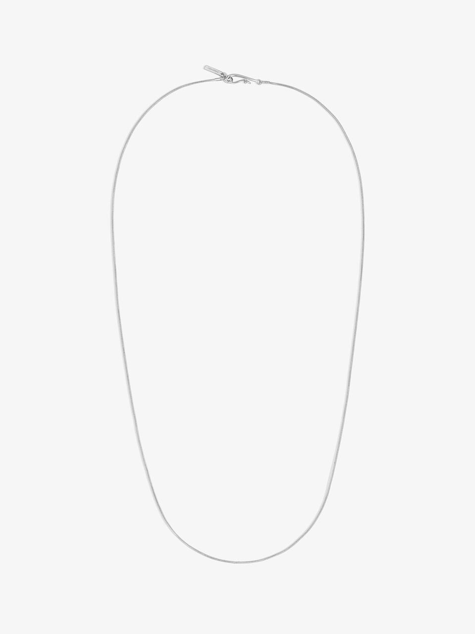 LE MOWE Minimalist Versatile Chain Necklace [Silver]