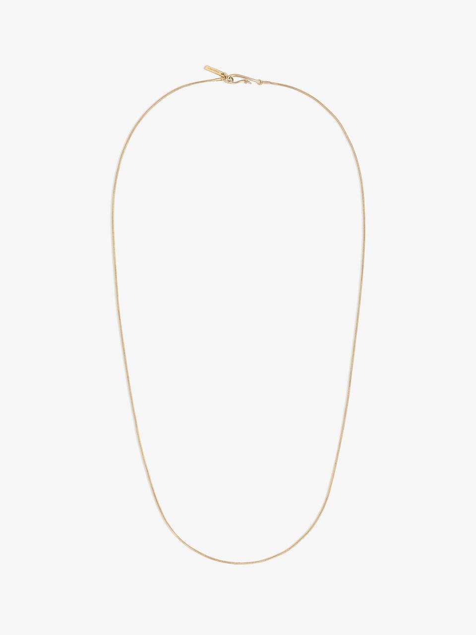 LE MOWE Minimalist Versatile Double-Strand Chain Necklace [Gold]