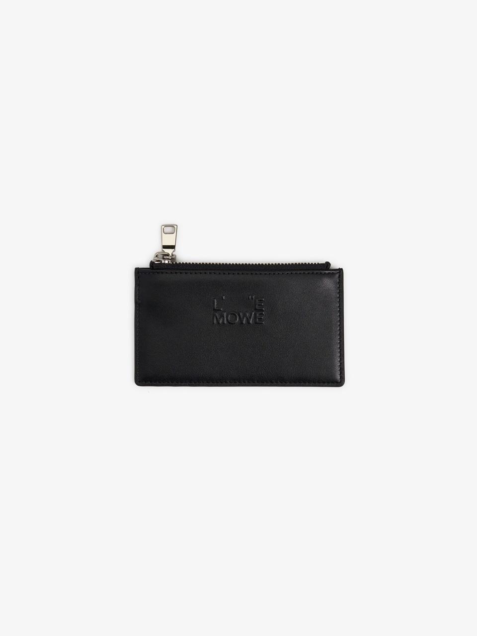 LE MOWE Square Mini Leather Wallet [Black]