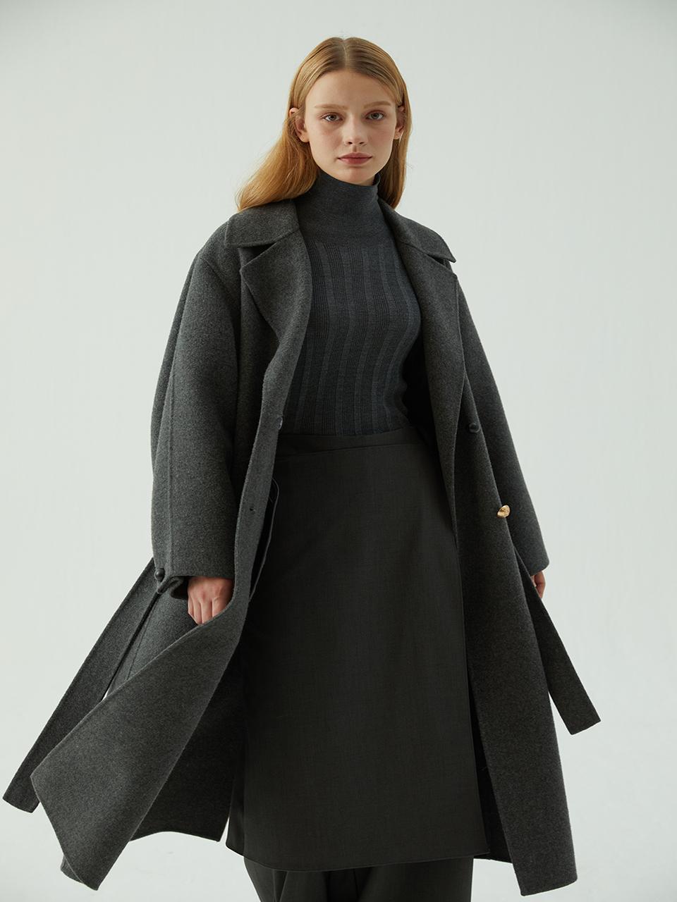 LE PURE Wool Handmade Oversized Double Lapel Coat