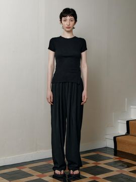 LE Relaxed Fit Banded Pants - Black