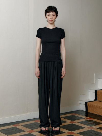 LE Relaxed Fit Banded Pants - Black