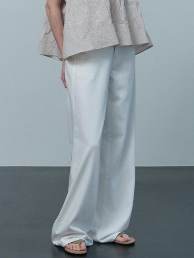 LE soft cotton wide denim (WHITE)