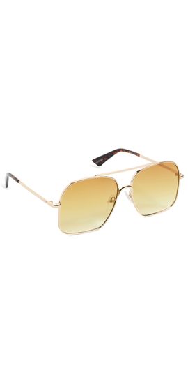 Le Specs Le Specs Civelle Sunglasses Bright Gold/Tort One