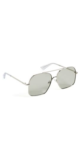 Le Specs Le Specs Civelle Sunglasses Bright Silver/Xtal Clear One