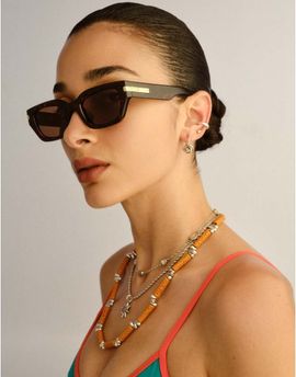 Le Specs Le Specs Cubito sunglasses in brown tort