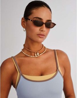 Le Specs Le Specs Duskfall slim sunglasses in brown