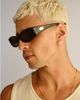Le Specs Le Specs Glaciem slim sunglasses in black - 3