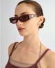 Le Specs Le Specs Glaciem slim sunglasses in burgundy-Red - 1