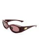 Le Specs Le Specs Glaciem slim sunglasses in burgundy-Red - 3