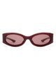 Le Specs Le Specs Glaciem slim sunglasses in burgundy-Red - 4